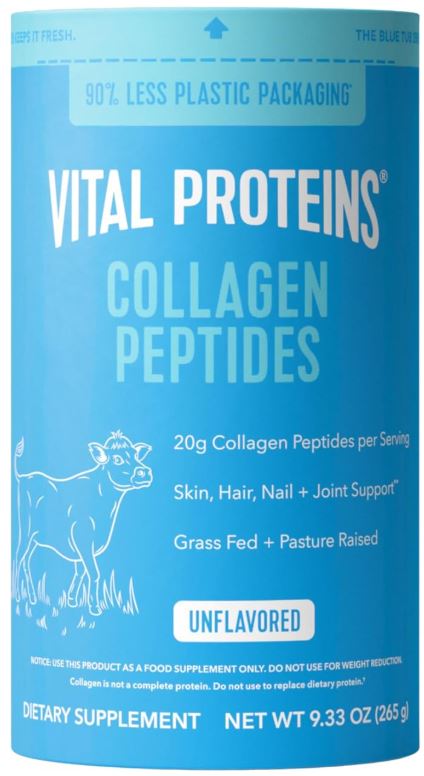 Vital Proteins Collagen Peptides Powder - Supports Hair, Nail, Skin, Bone &amp; Joint Health, Unflavored, Collagen Protein 9.33 OZ.