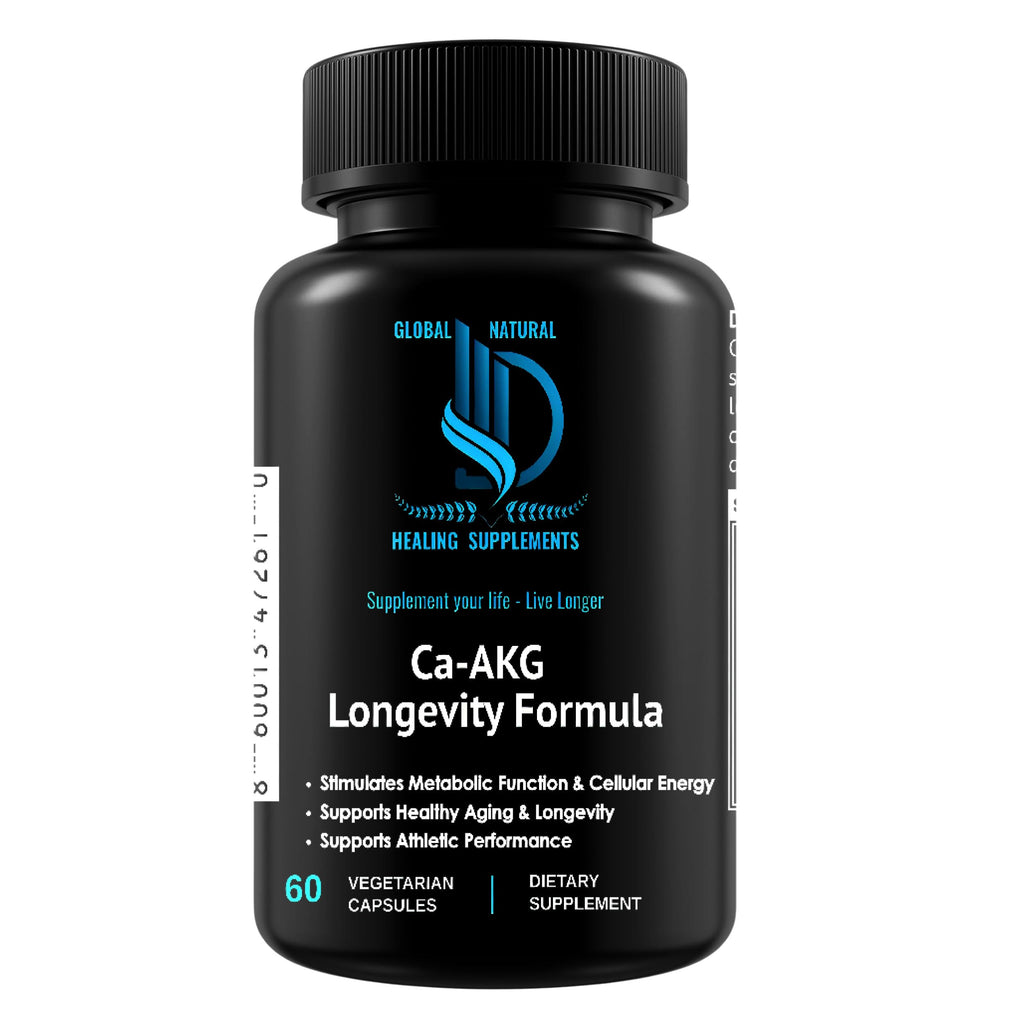 Ca-AKG Alpha Ketoglutarate 1000mg 60 Vegan Capsules | Healthy Aging & Cellular Health | GNH