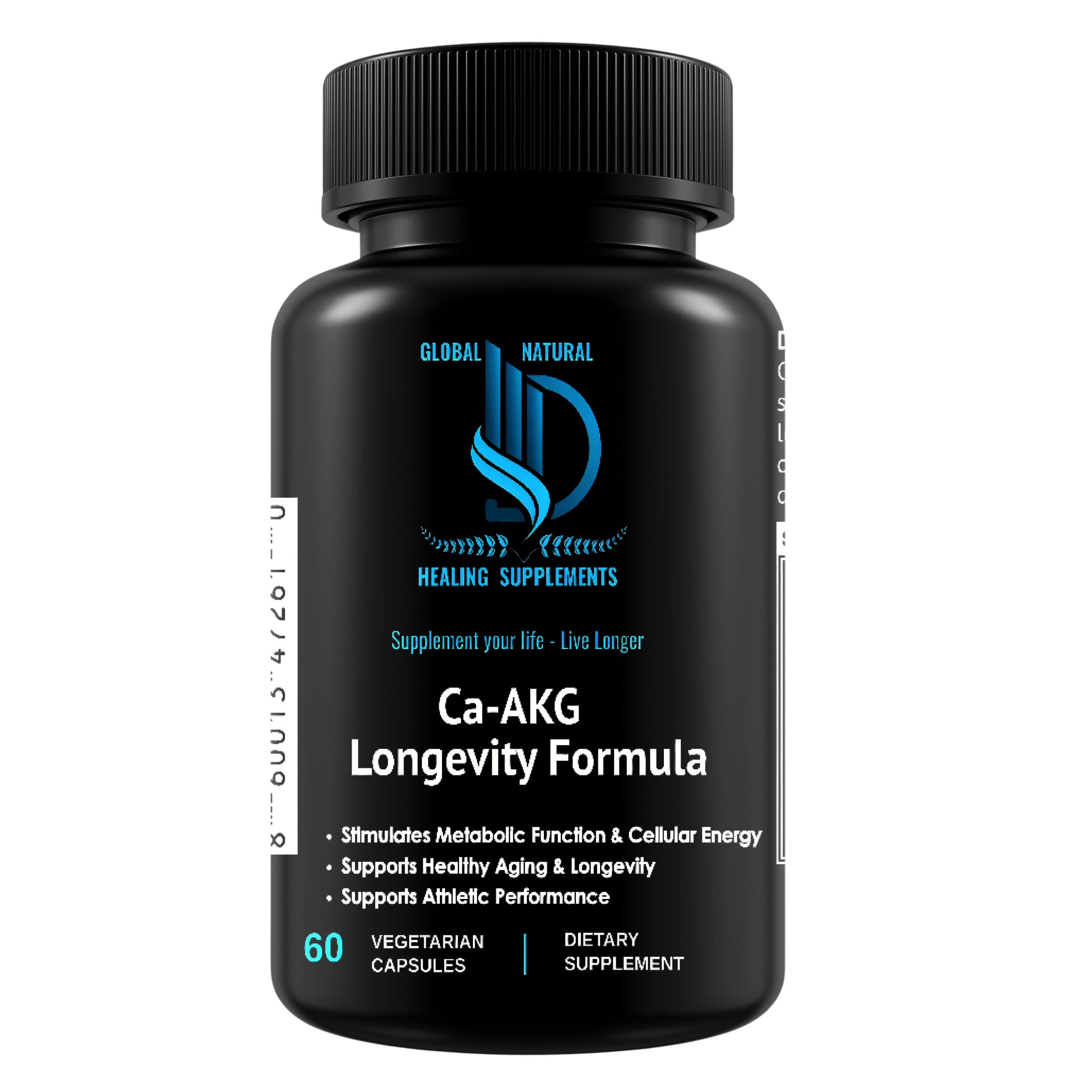 Ca-AKG Alpha Ketoglutarate, 60 Vegan capsules