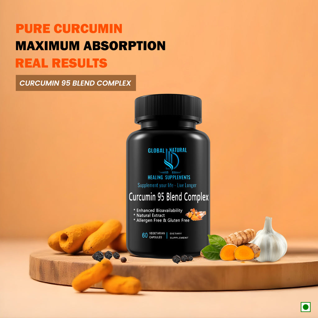 Curcumin 95 (4 in 1 Blend Complex), 60 vegan capsules.