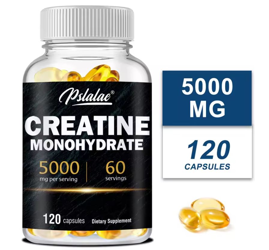 Creatine Monohydrate - Build Muscle, Improve Athletic Performance, Improve Energy Endurance and Promote Recovery - 120 soft gels