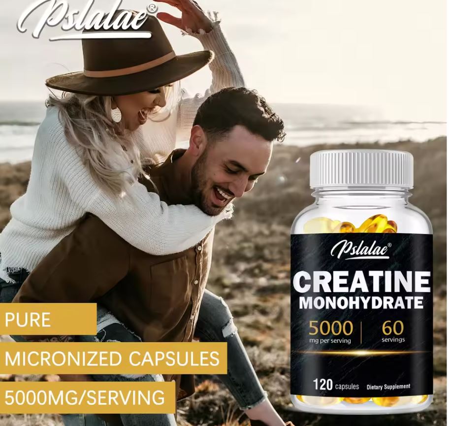 Creatine Monohydrate - Build Muscle, Improve Athletic Performance, Improve Energy Endurance and Promote Recovery - 120 soft gels