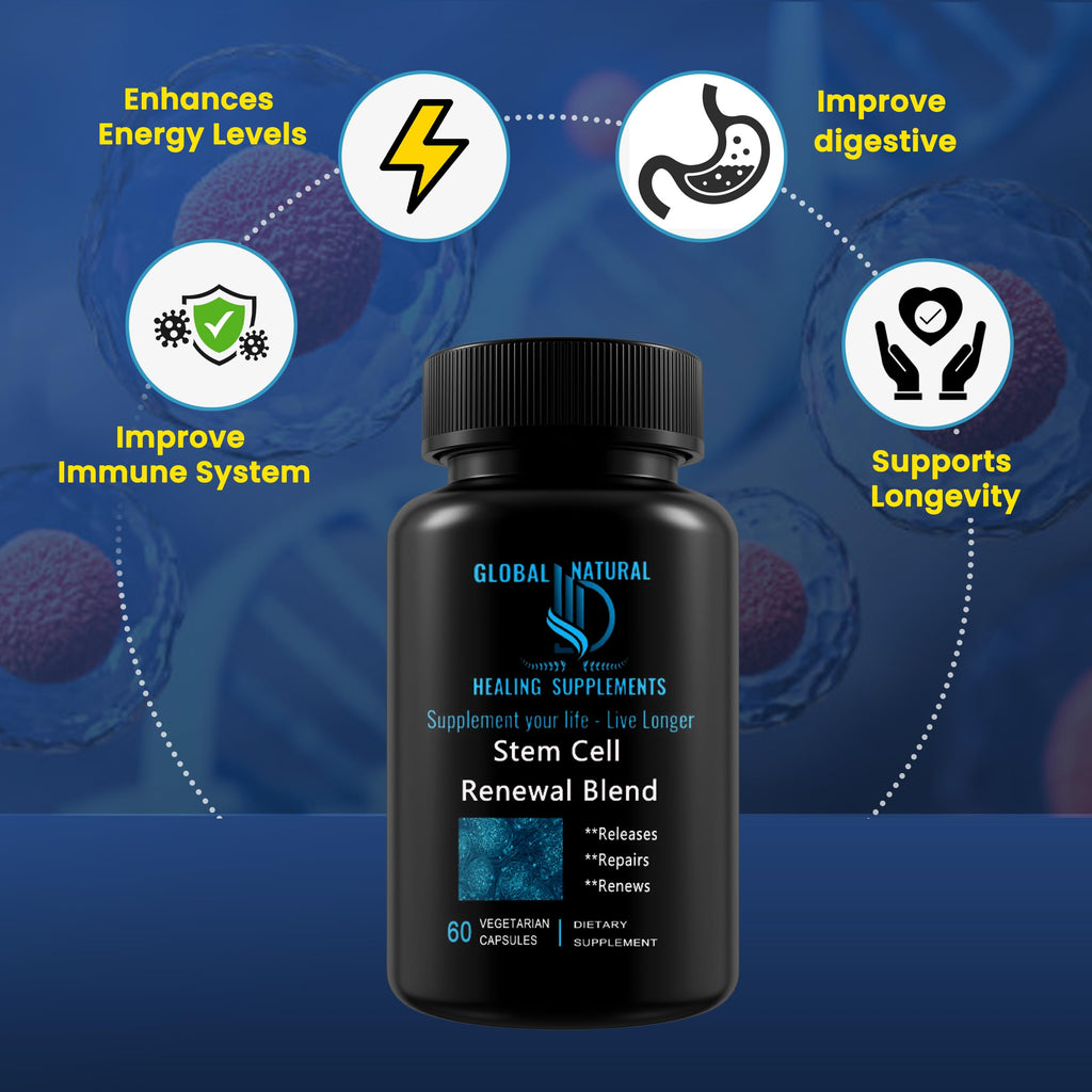 Stem Cell Supplements Renewal Blend 60 Vegan Capsules | Healthy Aging | GNH Supplements