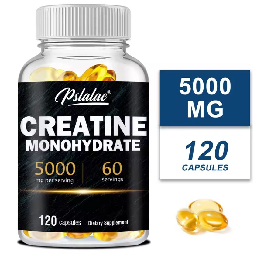 Creatine Monohydrate - Build Muscle, Improve Athletic Performance, Improve Energy Endurance and Promote Recovery - 120 soft gels