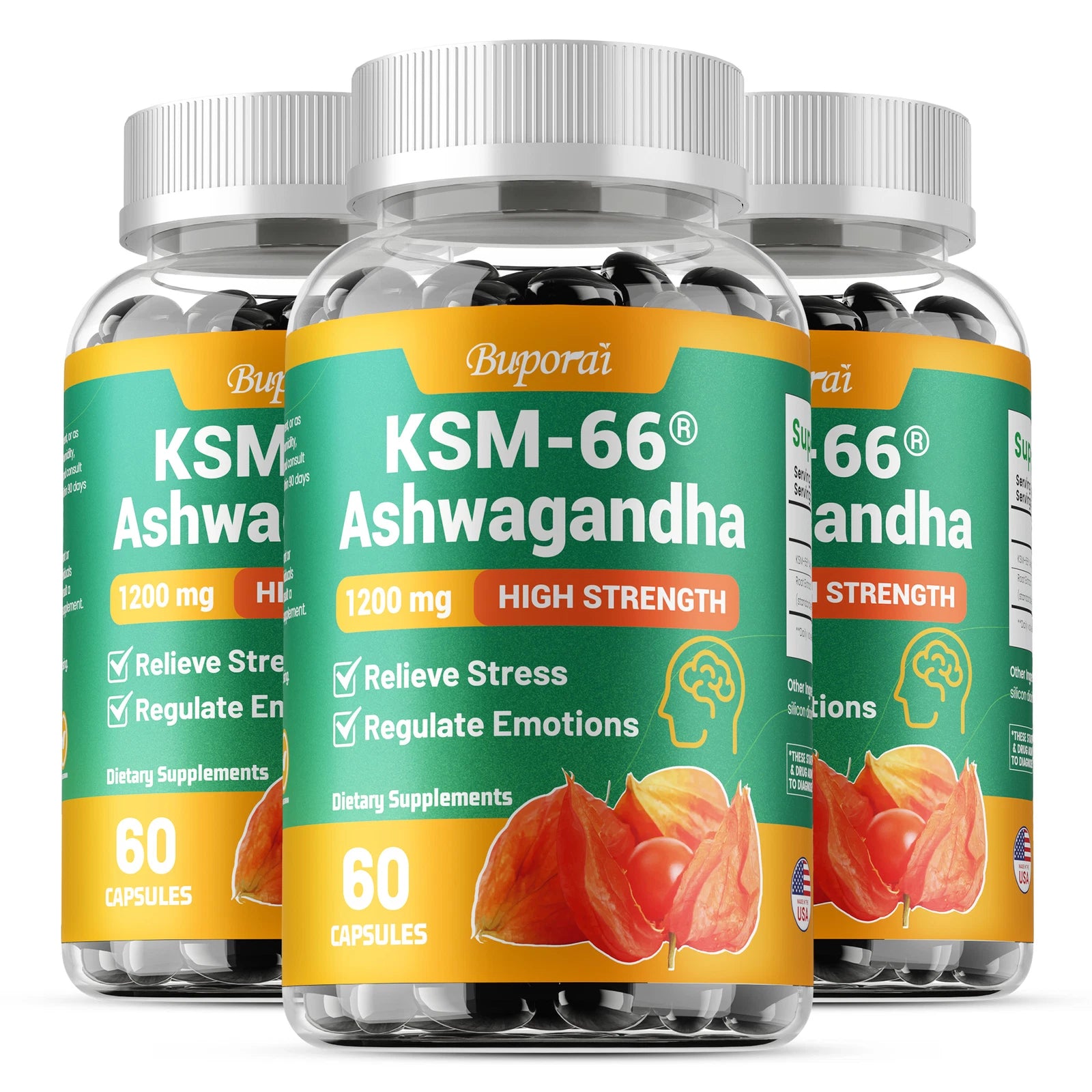 KSM-66 Ashwagandha 1200mg - 60 capsules