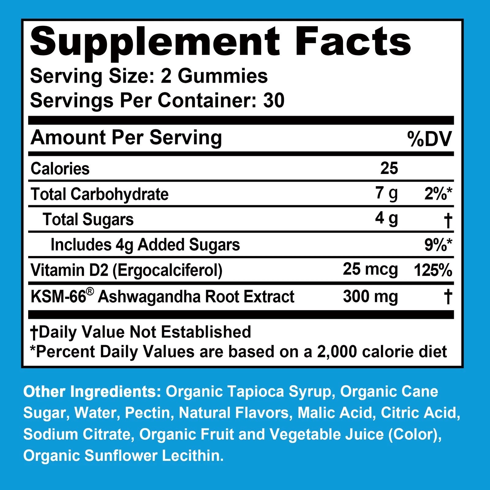 Ashwagandha Gummies - Sleep Support, Reduces Anxiety and Stress, Calm & Relaxed - 60 Gummies