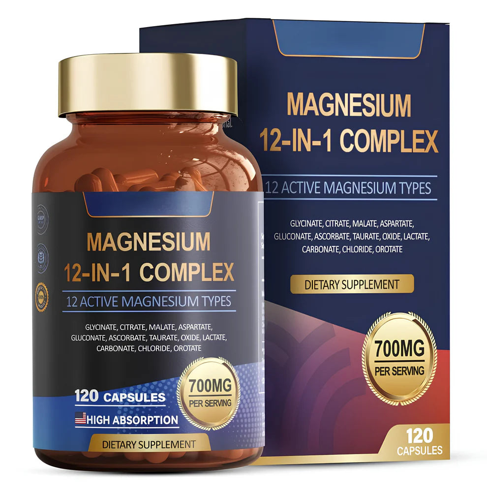 Magnesium 12-in-1 Complex 120 Capsules | Strength, Sleep & Energy | GNH Supplements
